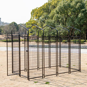 Grande cuccia per cani gabbia per cani in filo saldato box per animali domestici con protezione UV copertura impermeabile in metallo e tetto per esterni Heavy Duty - Product Image 2