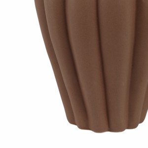 Vaso Scultoreo in Ceramica Scanalata con Coperchio per Arredamento Casa, Soggiorno, Camera da Letto, Ufficio - Product Image 5