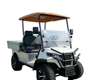 Chariot de golf électrique tout-terrain avec caisse de chargement en acier et 5-6 sièges - Product Image 2