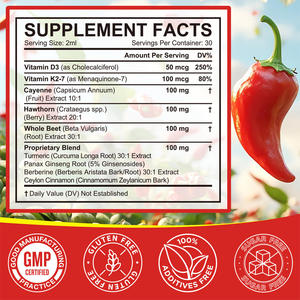 Thuốc nhỏ dạng tinh chất ớt cayenne nhãn hiệu riêng ODM/OEM với chiết xuất Capsaicin, hỗ trợ tiêu hóa, bổ sung thảo dược dạng lỏng - Product Image 5