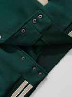 Veste de baseball pour hommes Colorblock à bordure rayée avec lettres graphiques Veste Letterman pour enfants Vente en gros
