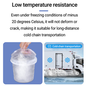 Giá bán buôn thực phẩm kín lớp rõ ràng Xô có nắp đậy cá nhân in ấn rỗng vòng Xô Nhựa với xử lý - Product Image 4