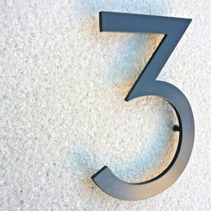 Nurlin katı pirinç 4-12 inç 10-30cm büyük sayı mektup kapı ev kamu siyah yüzer İmza açık ev numarası - Product Image 4