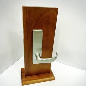 Manija de puerta sin llave con placa para el hogar y dormitorio, juego de cerradura de embutir con perilla giratoria - Product Image 3