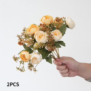 Neue Blumen Großhandel Lila Pfingstrose Künstliche Blume für Heim- und Hochzeitsdekoration - Product Image 3