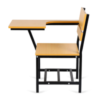Chaise d'étude en bois pour étudiants, mobilier de salle de classe, chaise d'école avec tableau d'écriture
