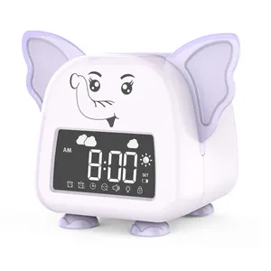 Reloj digital de entrenamiento de sueño para niños, despertador de escritorio con luz nocturna, mesa inteligente de dibujos animados, KG-2726B, novedad de 2022