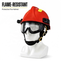 Casque de sécurité ignifuge personnalisé pour pompiers, avec lunettes de protection et bande réfléchissante haute visibilité