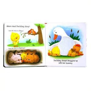Hot Sale Baby PET Membrane Audio Book Touch And Feel Animal Sound Book For Kids