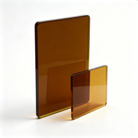 Placa Protectora de PC Personalizada de Color Marrón Oscuro para Máquinas de Corte Láser, Ventana de Seguridad para Gabinetes de Máquinas de Corte Láser