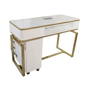 Beauty Manufacturer Modern Manicure Table Manicure and Pedicure Tables with Stone Countertops and Custom Drawers - Product Image 5