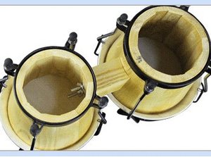 Wholesale Bongo <b>Drums</b> Wooden Percussion Instrument <b>Drum</b> Set Including 6 Inch & 7 Inch <b>Drums</b> with Tuning Wrench - Product Image 3
