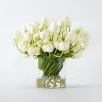 Ensemble de fleurs artificielles en forme de tulipes blanches, design personnalisé, commande en gros, pour projet d'achat en gros pour hôtels
