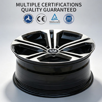 Jantes en alliage d'aluminium Flowtone Wheels 18 19 pouces 5X112, finition noire usinée, pour Volkswagen Tiguan Passat, jantes de voiture