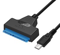 Cable adaptador USB C tipo C a SATA de 22 pines para disco duro HDD de 2,5 pulgadas