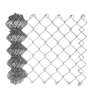 Manufacturer's 6 Foot Hot Dip Galvanized Chain Link Fence Easy Maintenance with Low Iron Steel Frame 50mm Height Panels for Sale