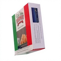 Boîtes pliantes pour beignets en carton alimentaire recyclable avec logo imprimé personnalisé, gaufrage, revêtement UV, pâtisserie, dessert, boulangerie, biscuits