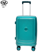 Valise à roulettes moderne en PP, motif dessin animé, vert pomme frais, 20, 24, 28 pouces, avec serrure TSA, légère, prix usine