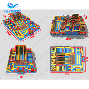 Parc de Trampolines Gonflable Géant de 300 m², Parcours d'Obstacles Pop, Aire de Jeux Extérieure Gonflable à Vendre - Product Image 3