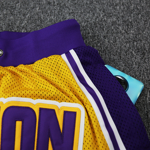 Shorts de basket-ball imprimés surdimensionnés respirants de style streetwear, taille plus, poche zippée de haute qualité personnalisée - Product Image 4