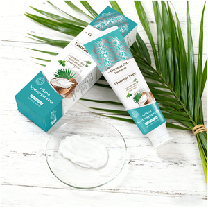 Dentifricio Personalizzato all'<span class=keywords><strong>Olio</strong></span> di <span class=keywords><strong>Cocco</strong></span> e Menta alle Erbe Pulizia Profonda Alito Fresco Sbiancante per <span class=keywords><strong>Denti</strong></span> Ingialliti Senza Fluoro per Uso Domestico - Product Image 2