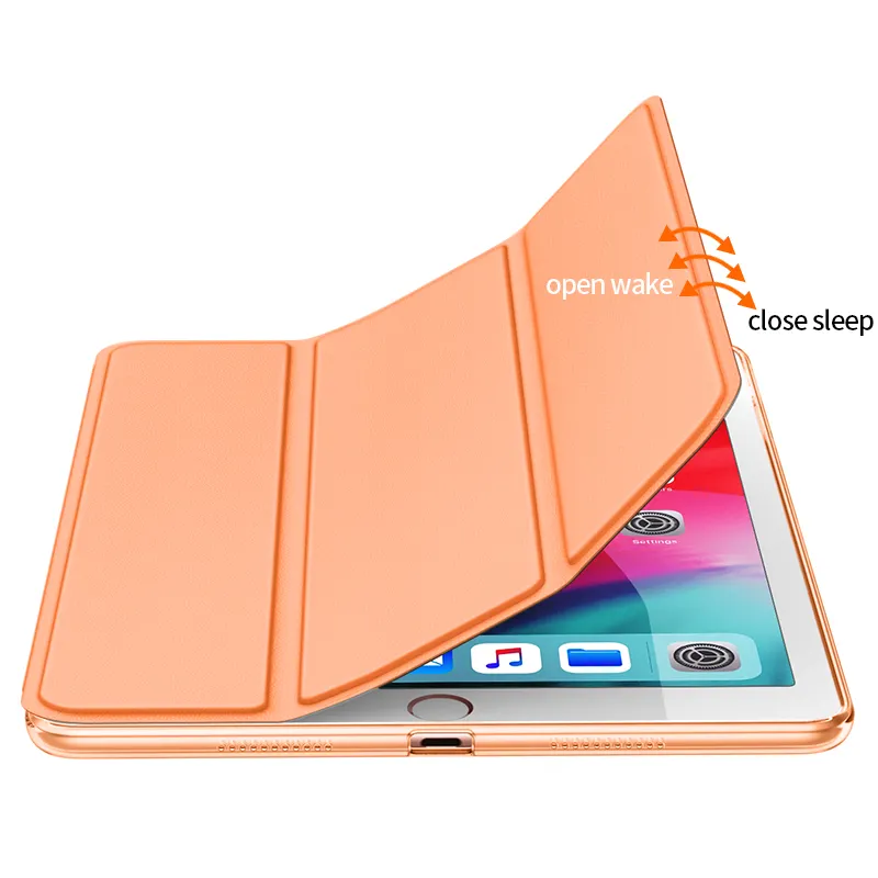 Pu Leer Met Smart Shell Stand Hard Cover Case Voor Ipad Air 3 10.5 Auto Sleep/Wake