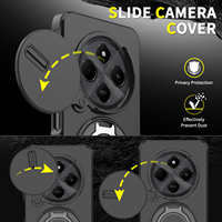 Étui de protection anti-empreintes digitales, anti-chute, en TPU+PC avec support magnétique rotatif à 360° pour téléphone Redmi Note 14pro 14 Pro Plus 5g