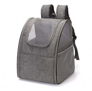 Durable Polyester <b>Small</b> <b>Dog</b> Backpack Travel Comfortable Breathable Mesh Pet <b>Carrier</b> Zipper Closure for Outdoor Cat <b>Bag</b> Traveling - Product Image 1