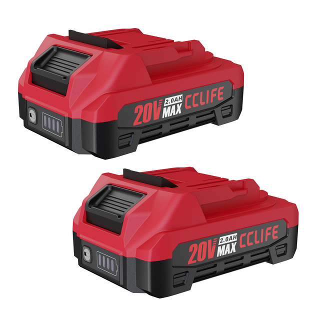 Durable 20V Li-Ion Battery Pack 2000mAh - Broad Compatibility with 20V Power Tools & LED Display