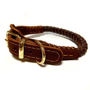 Colliers d'entraînement pour animaux <span class=keywords><strong>de</strong></span> compagnie en cuir véritable durable et personnalisable, colliers pour <span class=keywords><strong>chien</strong></span> en cuir véritable avec boucle métallique réglable - Product Image 2