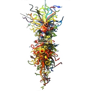 Chihuly phong cách Chandelier pendant Lights White & màu đen tay thổi thủy tinh Đèn LED Đèn phòng khách trang trí chiếu sáng - Product Image 6