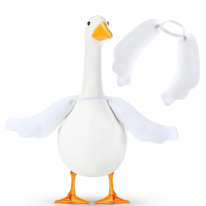 Ailes de plumes en gros pour oies de peluche de 15 à 18 pouces, accessoires d'habillage pour oies de peluche, bras blancs pour décoration artistique de patio extérieur, de cour et de pelouse - Product Image 1