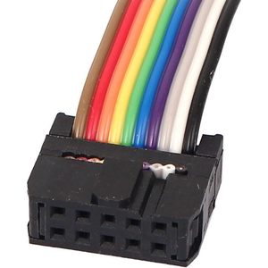 Cable plano Uxcell de 10 pines y 50 cm, conector F F IDC, color arcoíris, para bricolaje, 2 piezas - Product Image 3