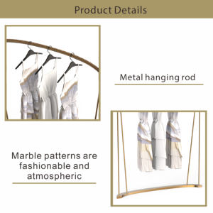 Portaabbigliamento in metallo per abiti Vintage con supporto per abbigliamento moderno negozio di abbigliamento personalizzato per vendita al dettaglio - Product Image 2
