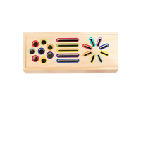Juguete Educativo Montessori de Madera 3 en 1, Bandeja de Bloques Geométricos para Clasificar Formas y Colores, para Niños