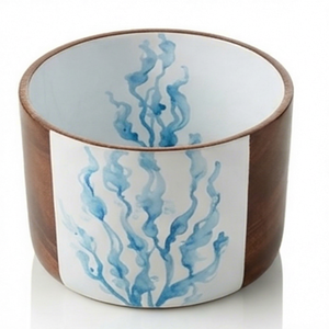 Bol à salade et à dîner en bois fait main, design zen asiatique écologique, non revêtu, emballé - Idéal pour les fêtes, les mariages, les dîners, origine Uttar Pradesh - Product Image 1