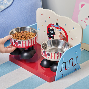 Station d'alimentation pour chats Teddy Pets, double bol surélevé, support antidérapant pour chats - Product Image 2