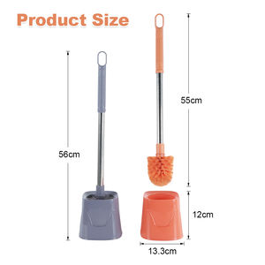 פרימיום מברשת טואלט נירוסטה סט עם בעל רכוב קיר וpp - Product Image 3