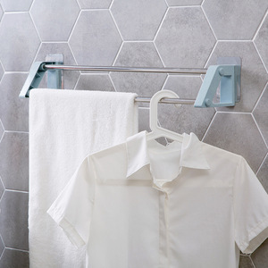 Towel Rack Single Bar Stainless Steel Self Adhesive Wall Mounted For <b>Bathroom</b> <b>Kitchen</b> Minimalist Design - Product Image 1