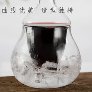 Conjunto de decantador de vidro soprado à mão estilo japonês de alta qualidade personalizado garrafa térmica pote de vinho refrigerador de vinho