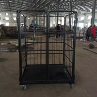 Chariot pliable en acier robuste capacité de 500kg équipement logistique pliable de pulvérisation électrostatique chariot à rouleaux de 500kg
