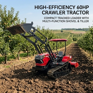 <span class=keywords><strong>Tractor</strong></span> de orugas de alta eficiencia <span class=keywords><strong>para</strong></span> preparación del suelo, 60HP, 2WD, con motor de transmisión por engranajes, rotocultivador y <span class=keywords><strong>pala</strong></span> excavadora <span class=keywords><strong>para</strong></span> huertos y granjas. - Product Image 1