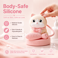 Tragbares Vibrations-Ei mit App-Fernbedienung G-Punkt Saugspielzeug Katzenförmiger Vibrator für Frauen Masturbation Sexspielzeug