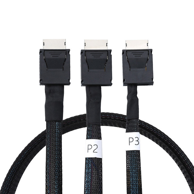 Dilinker Oculink PCIE SFF-8611 4i to 2x SAS8611 4I High-Speed Server Cable for Electronic Applications