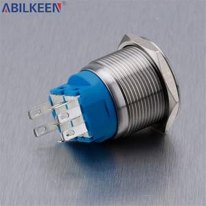 <span class=keywords><strong>Interrupteur</strong></span> à bouton-poussoir momentané à réponse rapide <span class=keywords><strong>12V</strong></span> 22mm IP65 pour les systèmes d'automatisation de machines industrielles Connexion à presse courte - Product Image 3