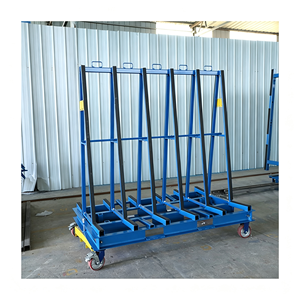 รถเข็นเหล็กแบบแท่นวางของชนิด A, พื้นกันลื่นขนาด 120x75 ซม., รับน้ำหนักได้สูงสุด 1500 กก., ล้อยางแกนเหล็กขนาด 8 นิ้ว, ราวกันตกแบบถอดได้ - Product Image 1