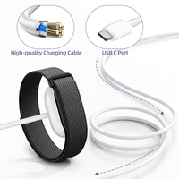 Cable de Carga Magnético USB-C de Repuesto para Viajes, Portátil, de Carga Rápida de 3.3 pies, para Google Fitbit Air