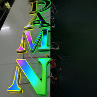 Letreros Luminosos de Acrílico Líquido 3D RGB a Todo Color con Control por Aplicación Personalizada para Edificios con Transformador