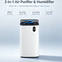 Antop 2in1 HEPA Humidifier & Pembersih Udara Portabel Teknologi Evaporasi Bebas Kabut Kontrol WiFi TUYA Elektrik