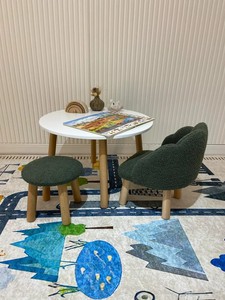 <span class=keywords><strong>Sillas</strong></span> <span class=keywords><strong>y</strong></span> mesas para niños baratos, decoración para sala de juegos, mesas de madera <span class=keywords><strong>y</strong></span> taburetes redondos, asientos para niños pequeños - Product Image 5